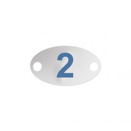 Número residencial oval PVC 2