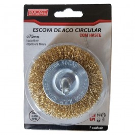 Escova Furadeira Aço Mini Circular 75mm Rocast 319,0008