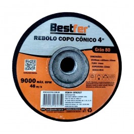 Rebolo Copo Conico c/Rosca M14 4x2 Grão 80 Bestfer