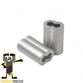 Prensa cabo em Aluminio para cabo de aço 3,2 - 1/8"