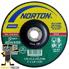 Disco de desbaste ferro 9" x 1/4" x 7/8" BDA 640 - Norton