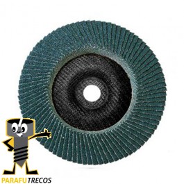 Disco de lixa flap zirconado base fibra 4.1/2" Grão 120