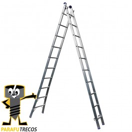 Escada Extensiva Aluminio 4em1 5,67mt 2x10 Degraus Real EX10