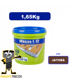 Massa Madeira Rejunte Reparo F12 1,6kg 1/4 JATOBÁ Viapol