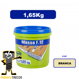Massa Madeira Rejunte Reparo F12 1,6kg 1/4 BRANCA Viapol