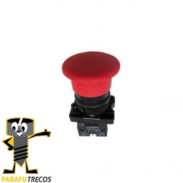 Botão comando face vermelho cogumelo sem trava 1NF LK2-EC42 14014