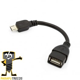 Cabo USB fêmea x micro V8 20 cm 46.683 - Importado