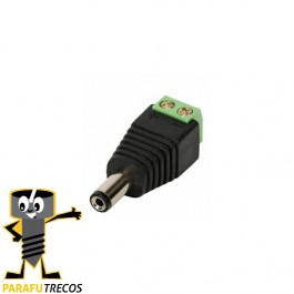Plug de PVC P4 2,1 mm com borne 12.611 - Importado
