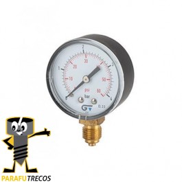 Manômetro para ar comprimido e água vertical 150PSI/10BAR