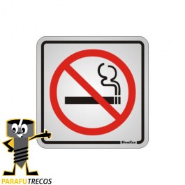 Placa sinalização alumínio 15 x 15 120AB "Não Fume"