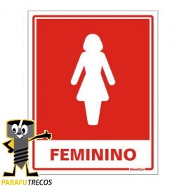 Placa sinalização PVC 15 x 20 200AC "Feminino"