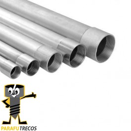 Tubo Eletroduto Metal Galvanizado Leve C/Rosca BSP 3/4"
