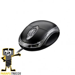 Mouse óptico USB preto C3TECH - Importado