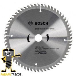Disco Serra Madeira Widea 235mm Furo 25mm 60d - Bosch EcoWood