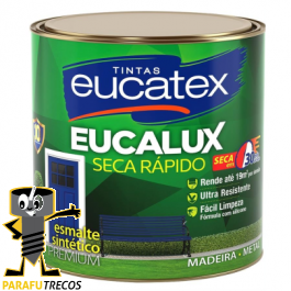 Tinta Esmalte Branco Fosco Eucalux Premium 0,9L Eucatex