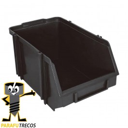 Caixa Box Gaveteiro Industrial Bin Preta N°7 16x22x30cm