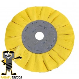 Rebolo Disco Pano Ventilado Polimento 150mm Amarelo Macio