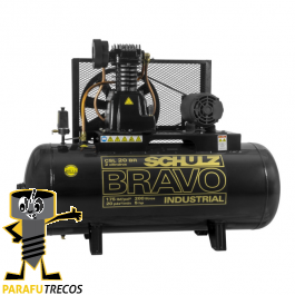 Compressor de Ar 20pes 200lt 5cv Trif Schulz Bravo Csl20/200
