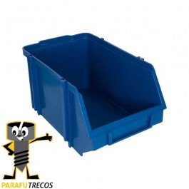 Caixa Box Gaveteiro Industrial Bin Azul N°6 15X18X28CM
