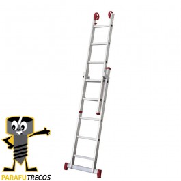 Escada Extensiva Aluminio 2,2mt 5x2 Degraus Botafogo ESC0614