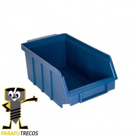 Caixa Box Gaveteiro Industrial Bin Azul N°3 8x10x16cm