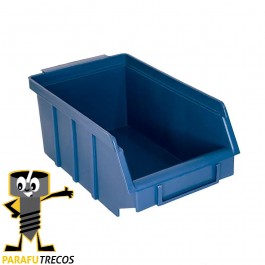Caixa Box Gaveteiro Industrial Bin Azul N°4 9X13X19CM