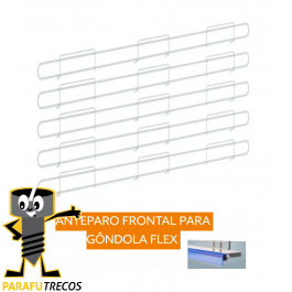 Kit C/5 Aparador Anteparo Frontal 55cm P/Gondola Flex Amapa