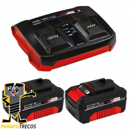 Kit Carregador e 2 Baterias Einhell 18v 4.0Ah Power X-Change