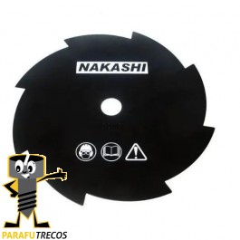 Lamina Disco Rocadeira 8 Dentes 255mm Furo 25,4mm - Nakashi