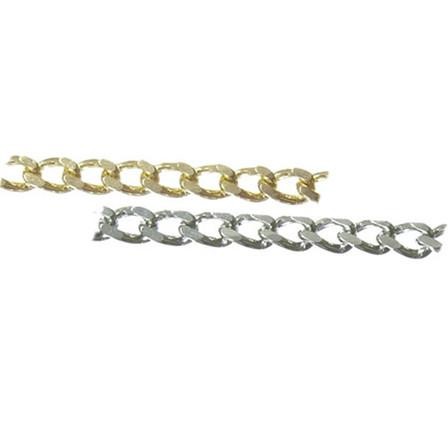 Corrente Decorativa Torcida Redonda 2,4mm Cromada 1mt