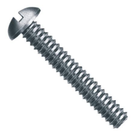 Parafuso Ferro Rosca UNC Cabeça Redonda Fenda 1/4 x 1/4"