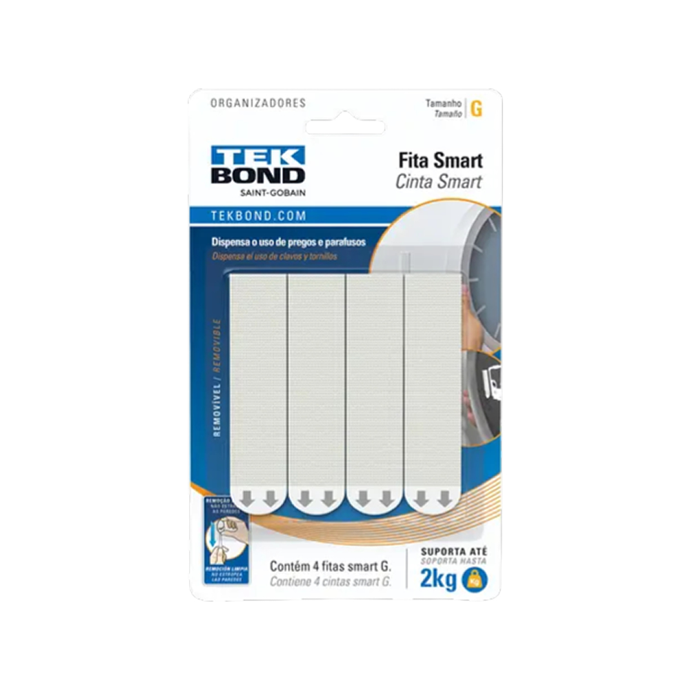 Fita Dupla Face Smart Fixa Quadro G 2kg Tekbond