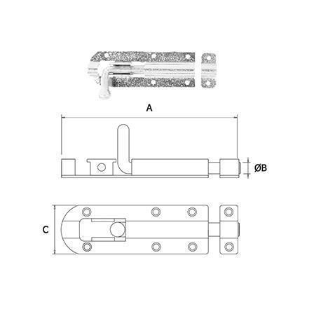 Trinco redondo 152 mm - 6" 130404