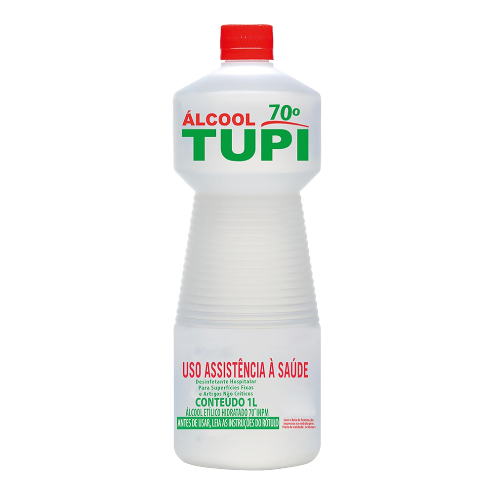 Álcool Líquido 70° Desinfetante 1L Tupi