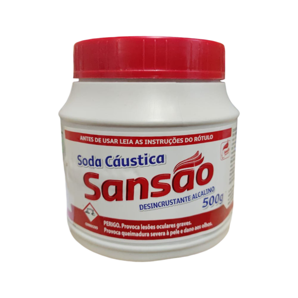 Soda Cáustica Desincrustante Alcalino 500g Sansão