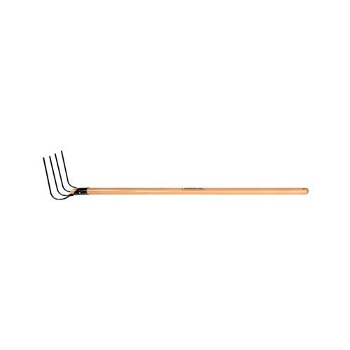 Forcado de arame curvo 4 dentes cabo de madeira 77140/544