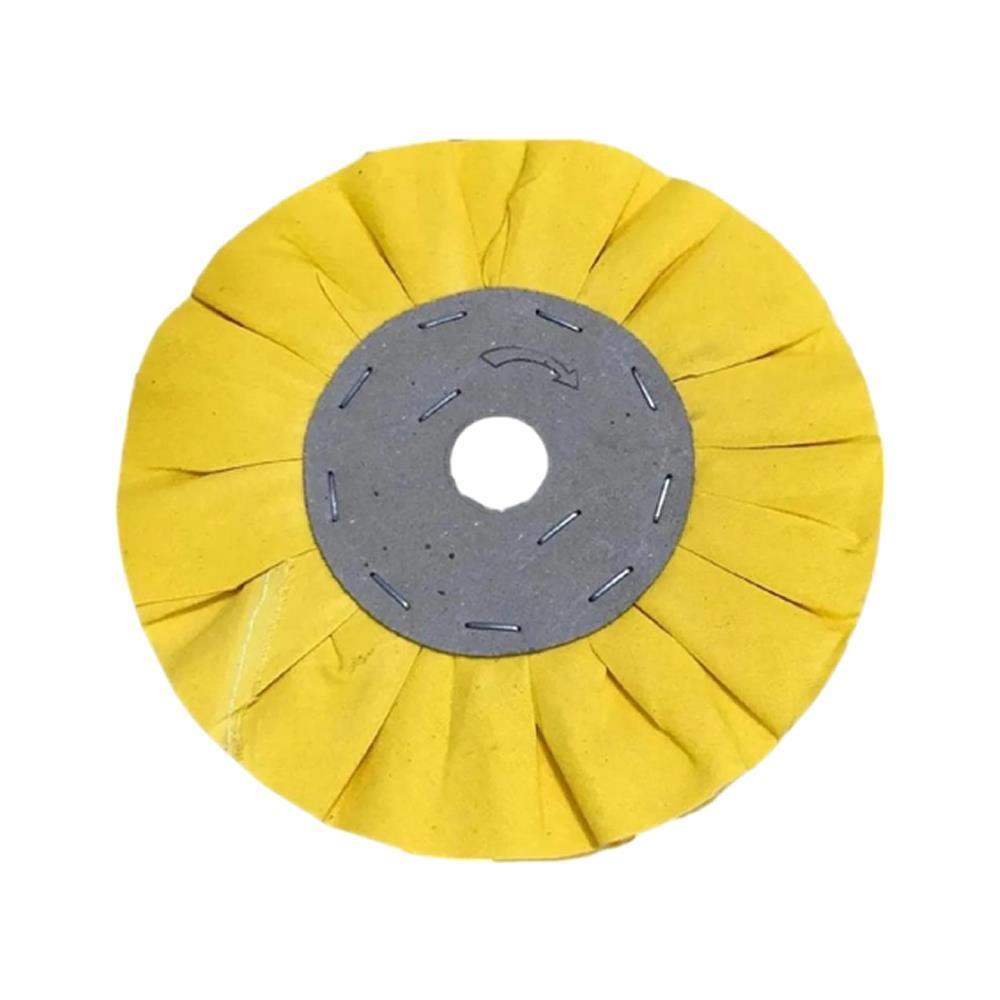 Disco Polimento 150mm Ventilado Pano Amarelo Medio/Leve