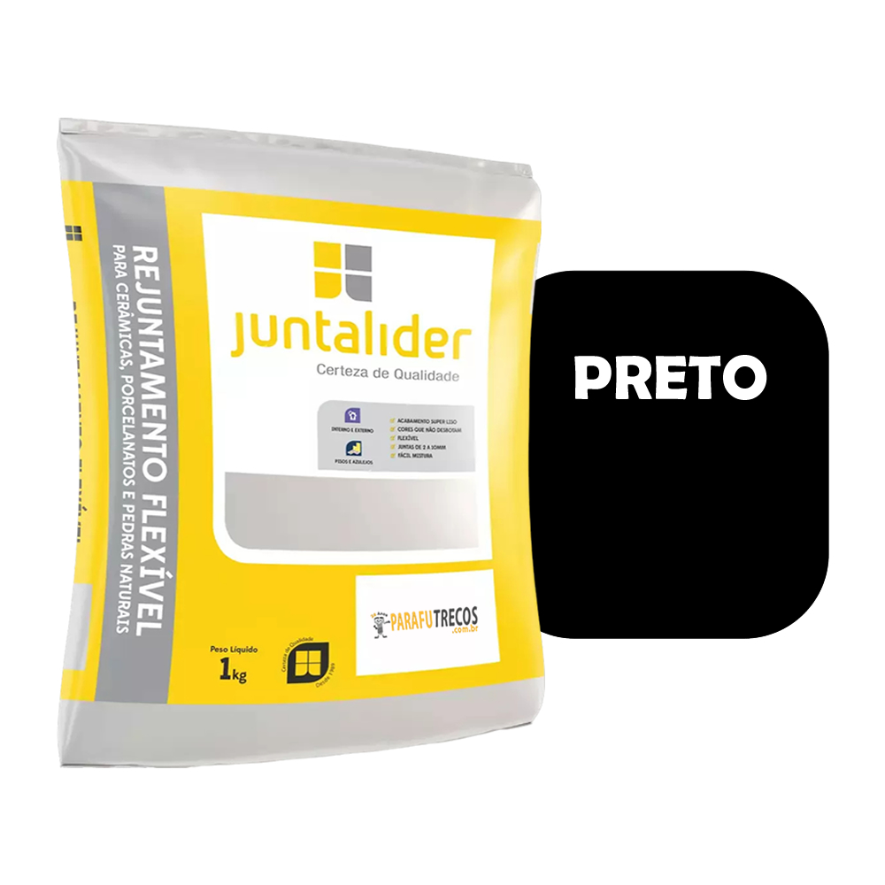 Massa Rejunte Flexivel Preto 1kg Juntalider 9010000025