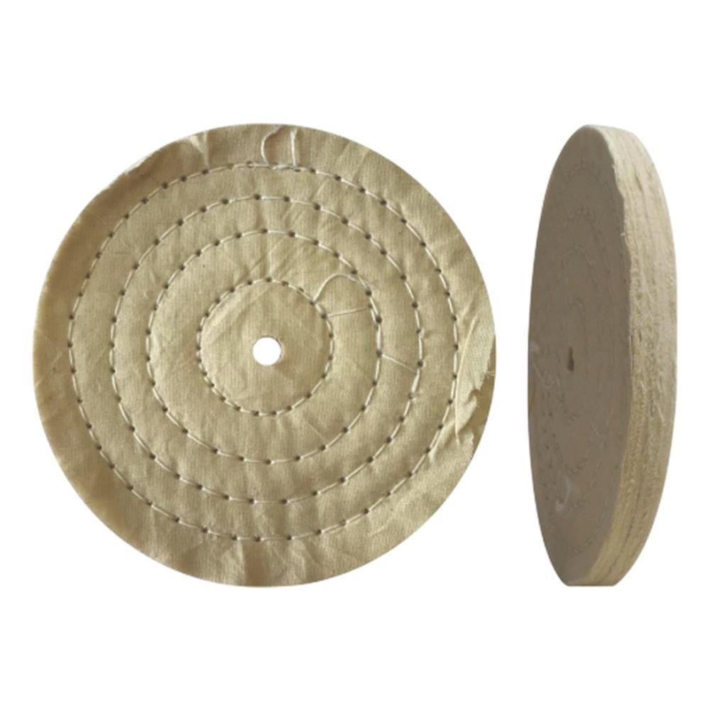 Roda Rebolo Polimento Algodão Cru Costurado 200x13mm PoliMax