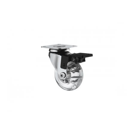 Rodízio silicone base giratória com ferio 2" 036038030