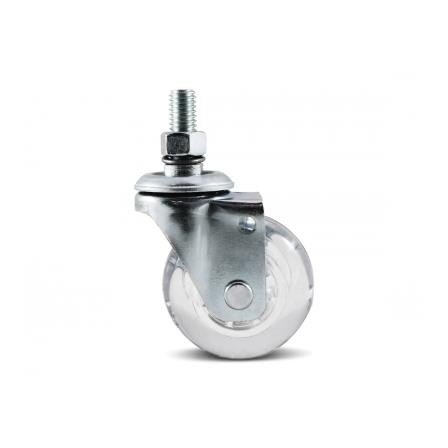 Rodízio silicone parafuso giratório sem ferio 1.5/8"