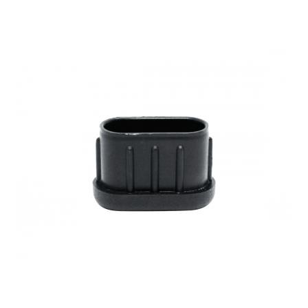 Ponteira PVC interna oblonga 16 x 30 mm preta 018010000