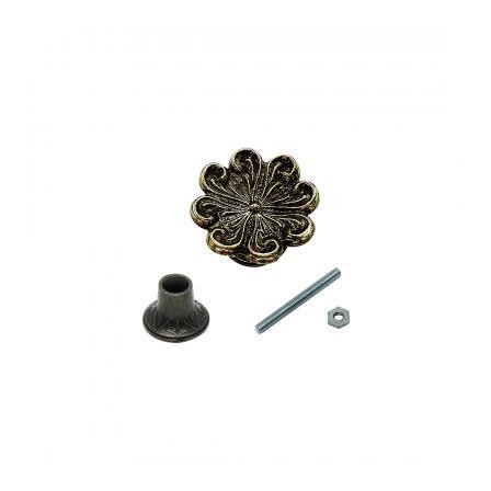 Puxador Colonial botão Turin 045 mm ouro velho 022002046