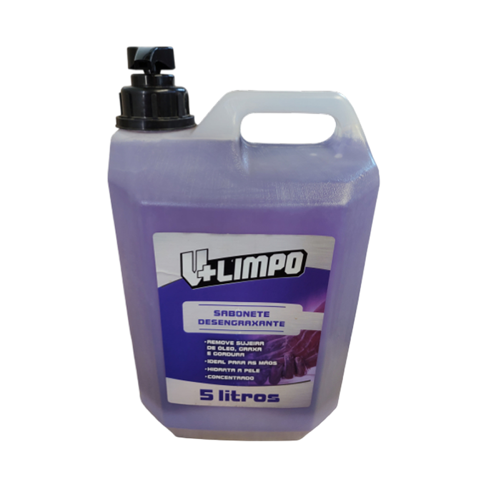 Sabonete Liquido Desengraxante Mãos V+Limpo Hidratante 5,0L