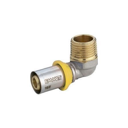 Cotovelo de prensar macho 1/2" x 20 mm 28125052