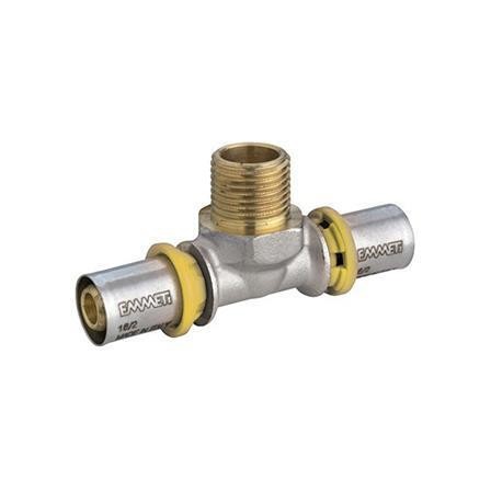 Tê macho de prensar 1/2" x 16 mm 28125190