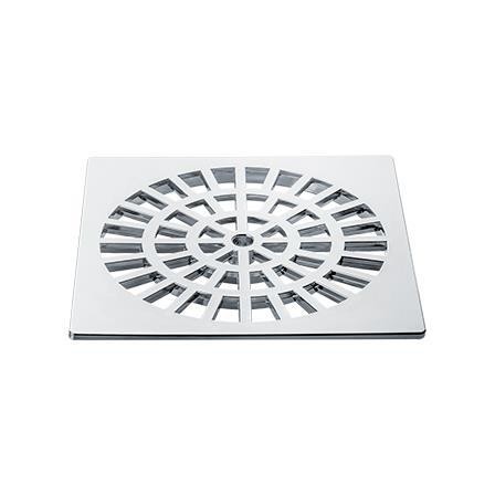 Grelha quadrada cromada 150 mm 3671