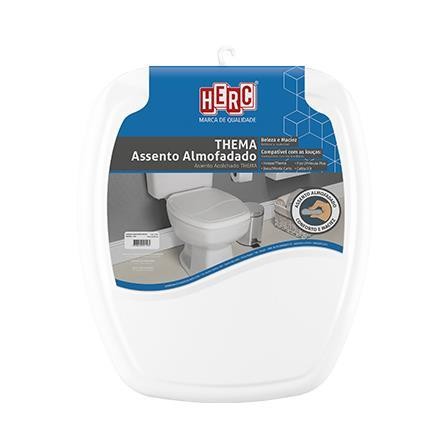 Assento sanitário almofadado branco reto 2395