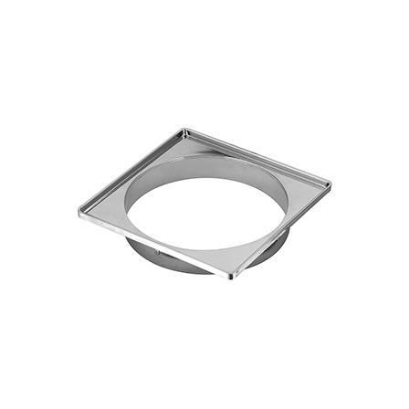Porta grelha quadrada cromada 150 mm 0949