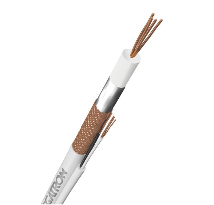 Fio coaxial RF CFTV 0,4/2,5 mm (venda por metro)